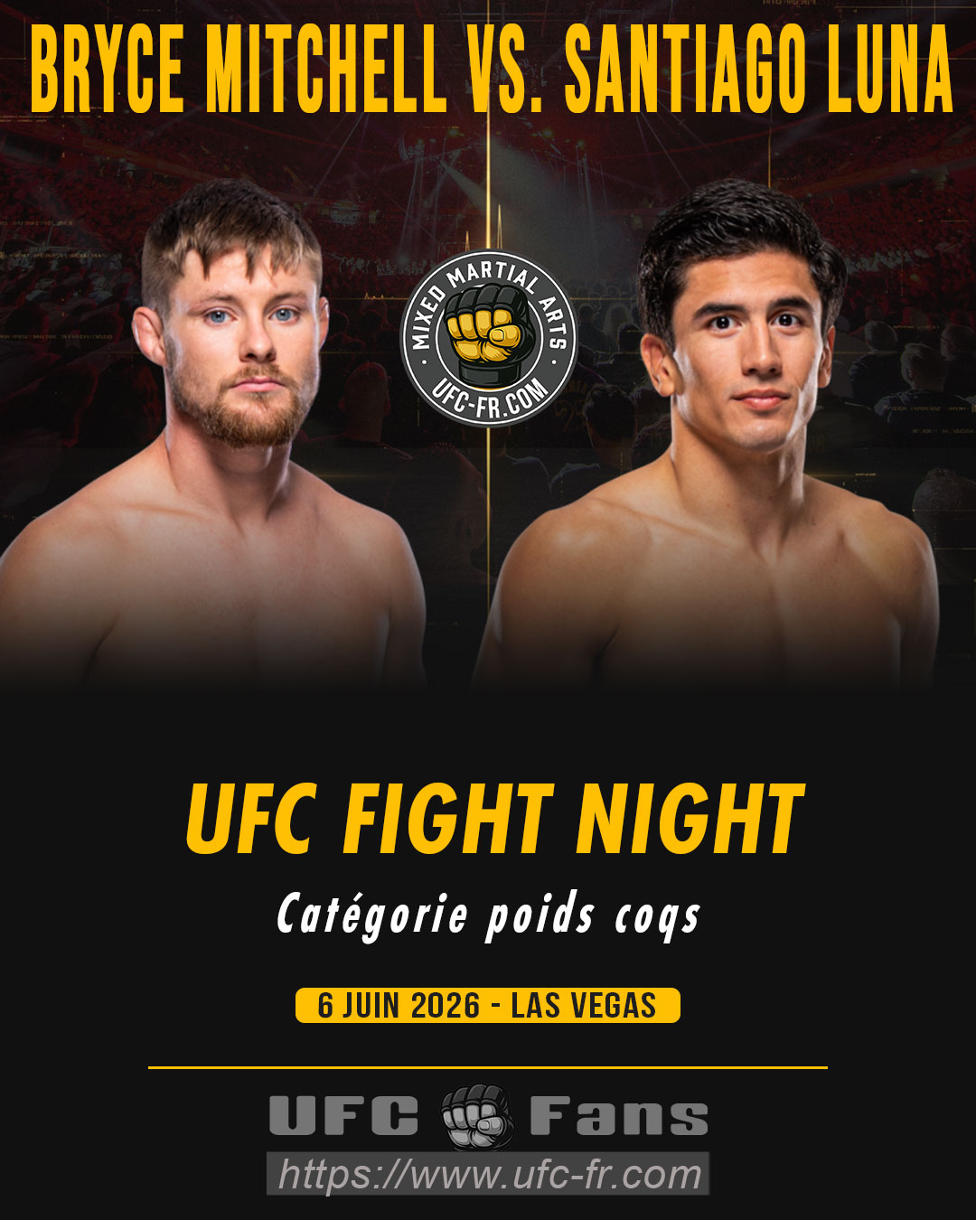 UFC FIGHT NIGHT 278 - Bryce Mitchell vs Santiago Luna UFC FIGHT NIGHT 278 - Bryce Mitchell vs Santiago Luna