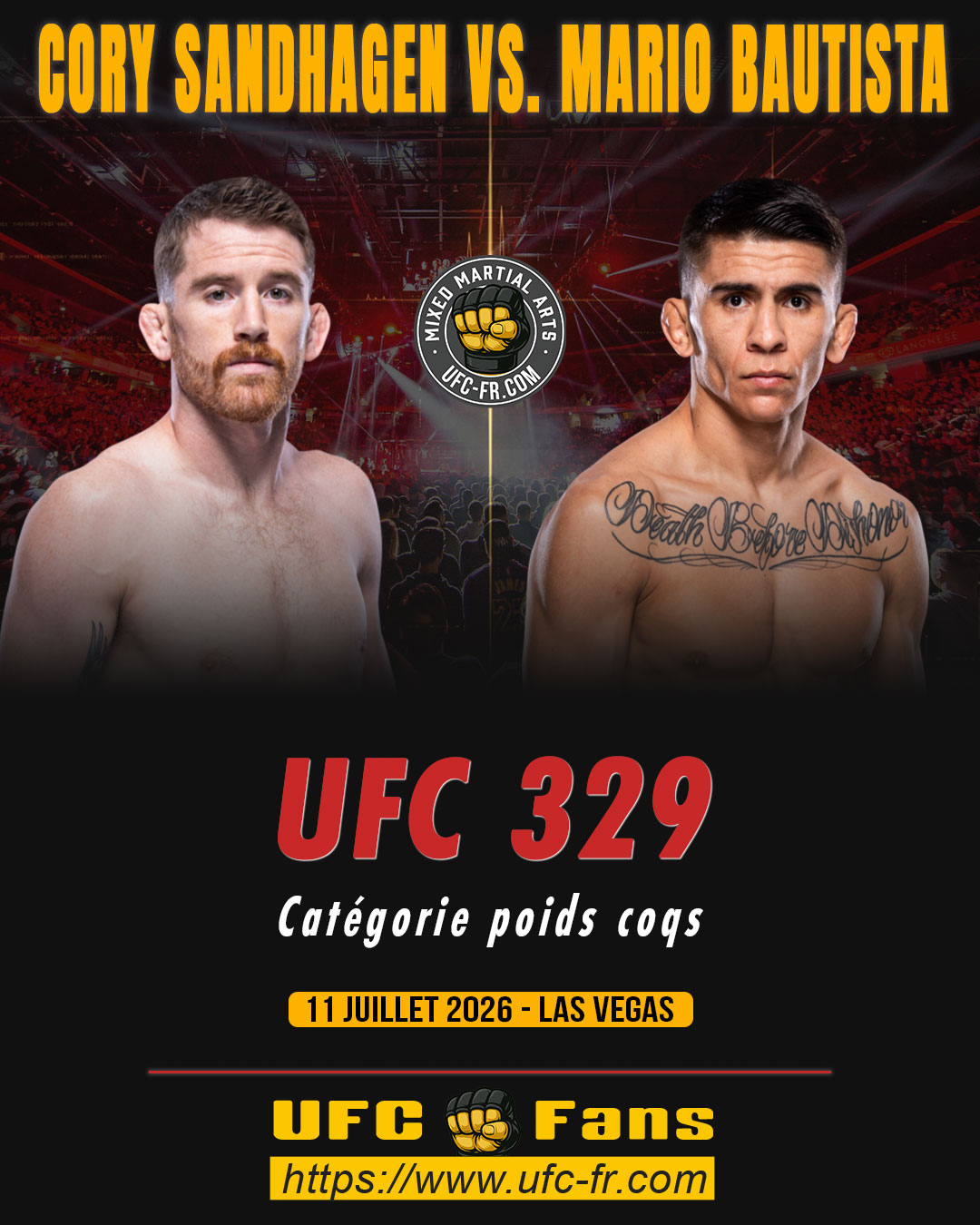 UFC 329 - Cory Sandhagen vs Mario Bautista