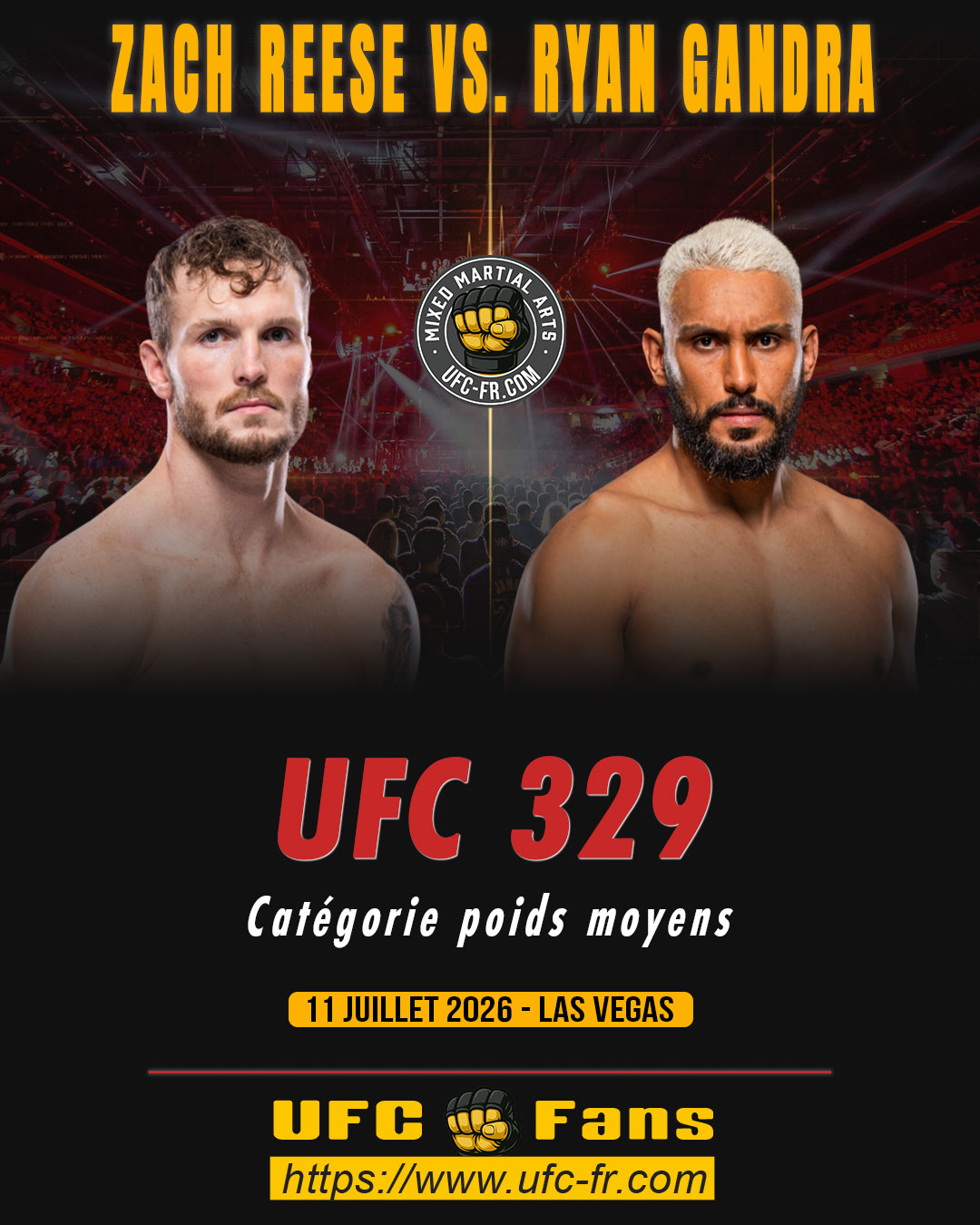 UFC 329 - Zach Reese vs Ryan Gandra