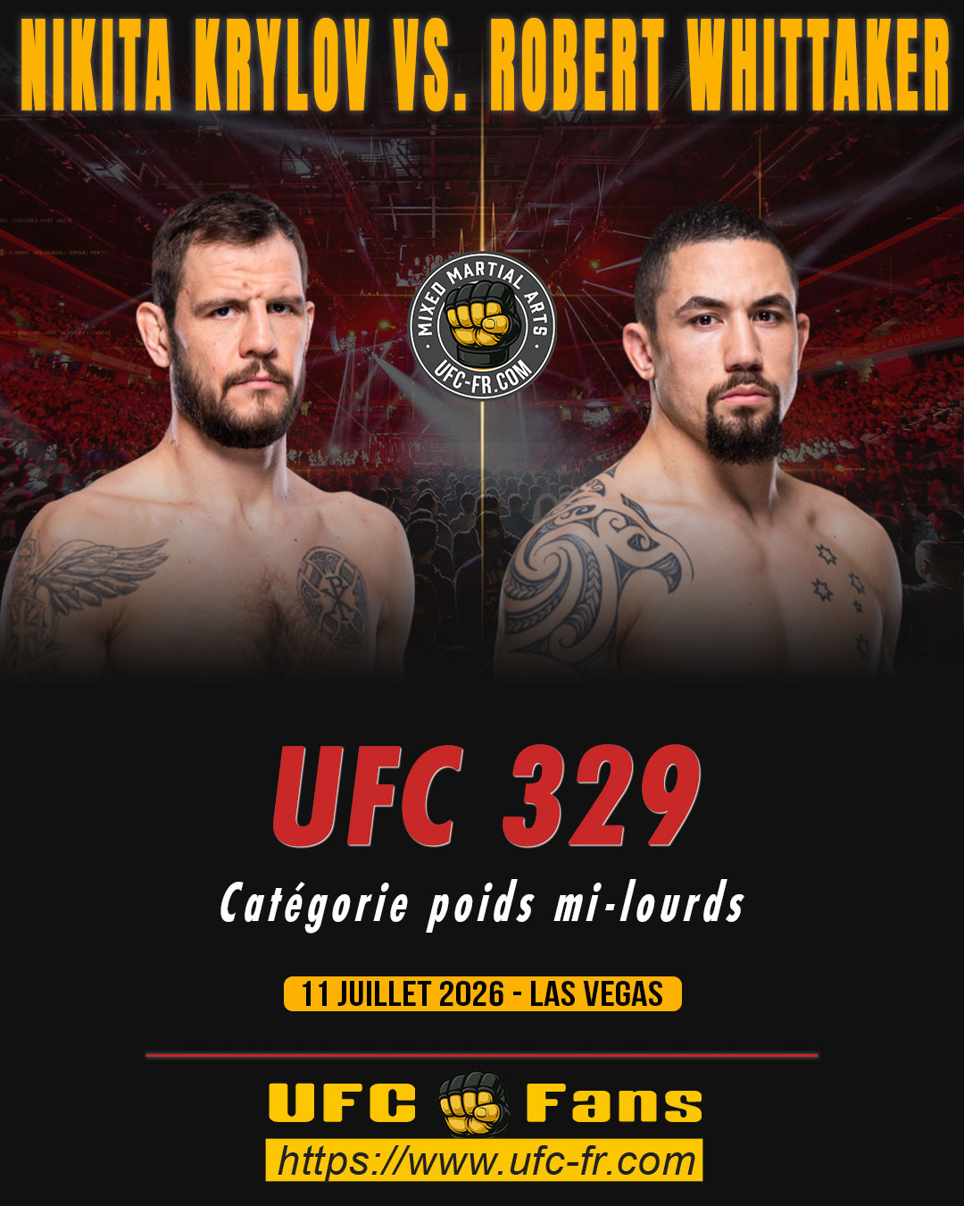 UFC 329 - Nikita Krylov vs Robert Whittaker UFC 329 - Nikita Krylov vs Robert Whittaker