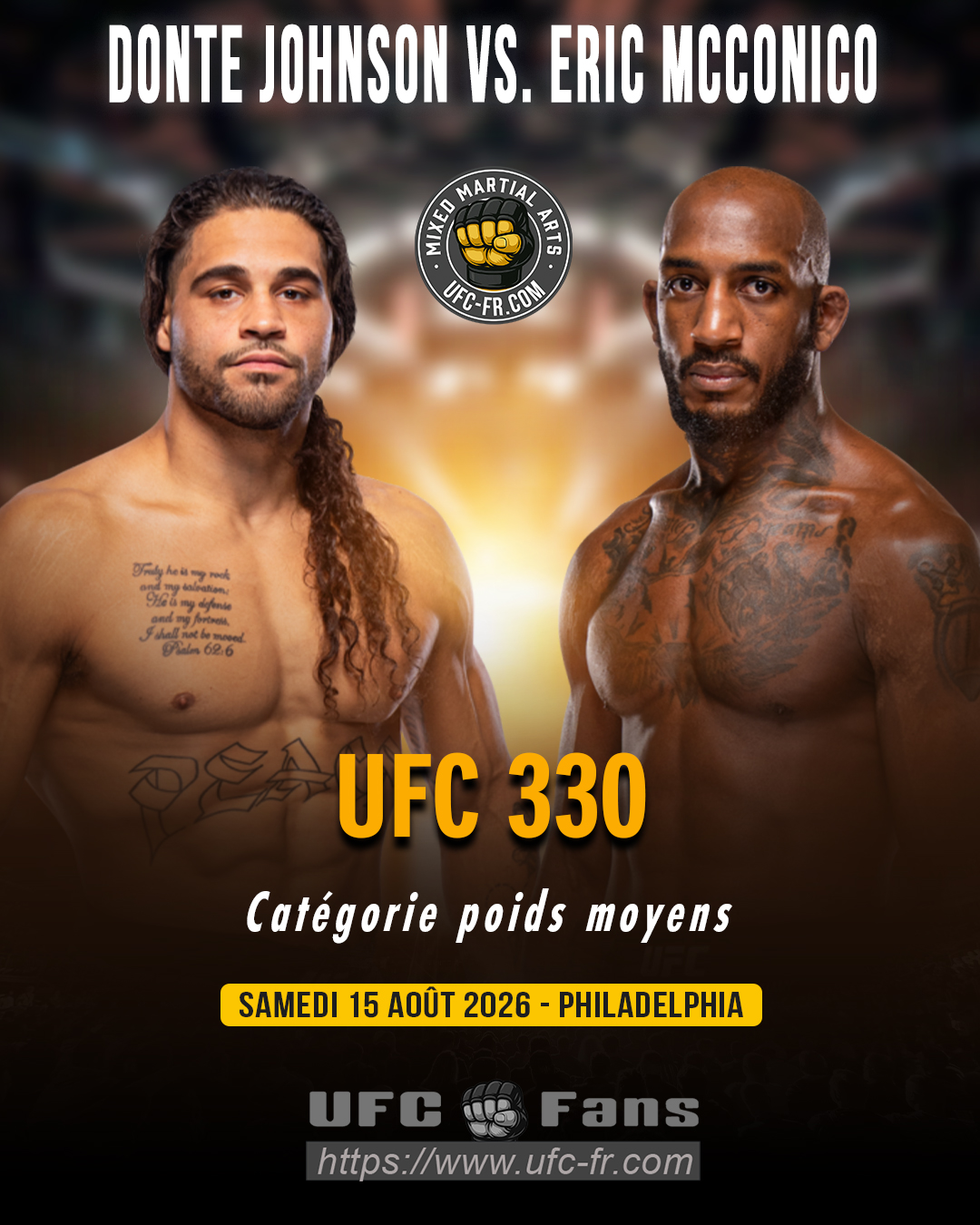 UFC 330 - Donte Johnson vs Eric McConico UFC 330 - Donte Johnson vs Eric McConico
