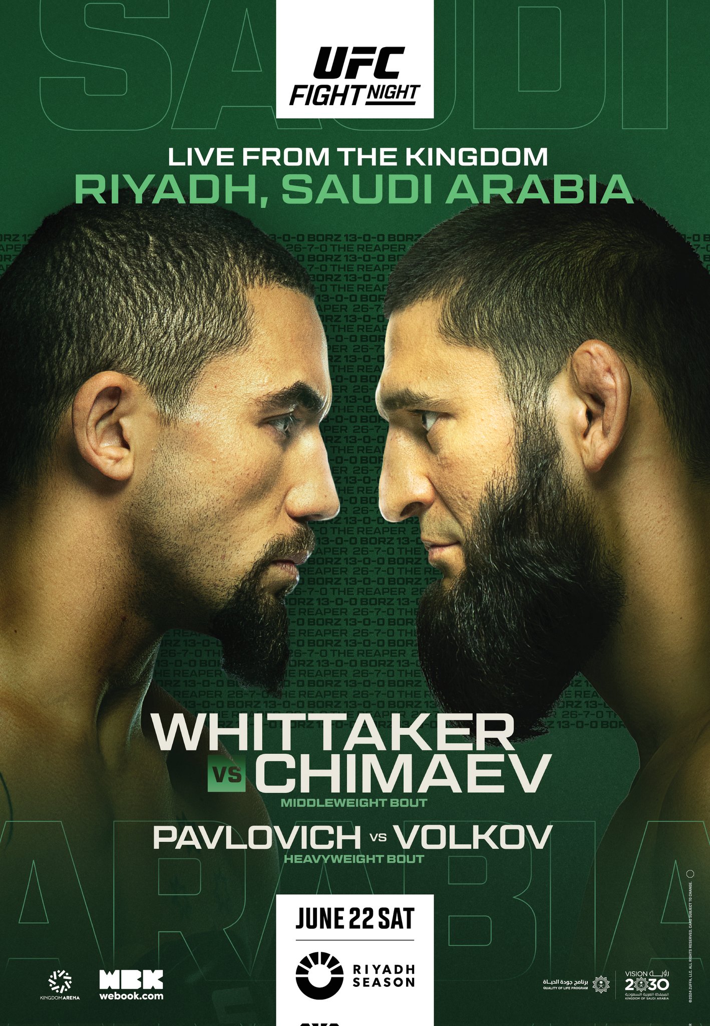 UFC on ABC 6 - Riyadh - Poster et affiche