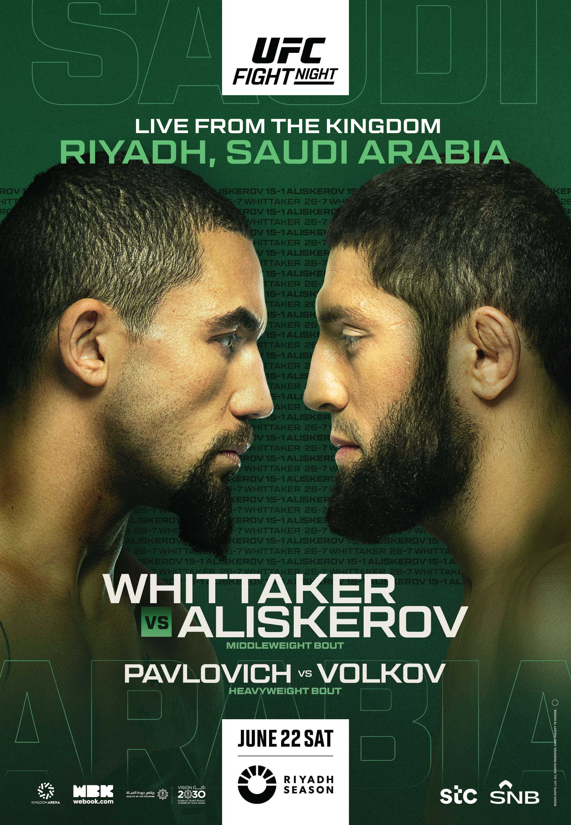 UFC on ABC 6 - Riyadh - Poster et affiche