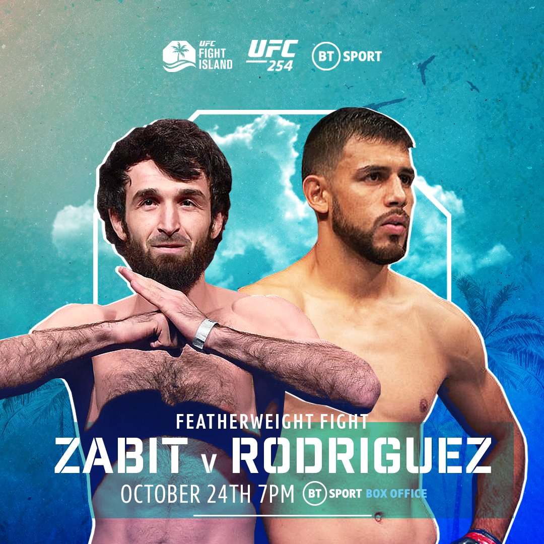 UFC Fight island - Abu Dhabi - Le programme septembre/octobre