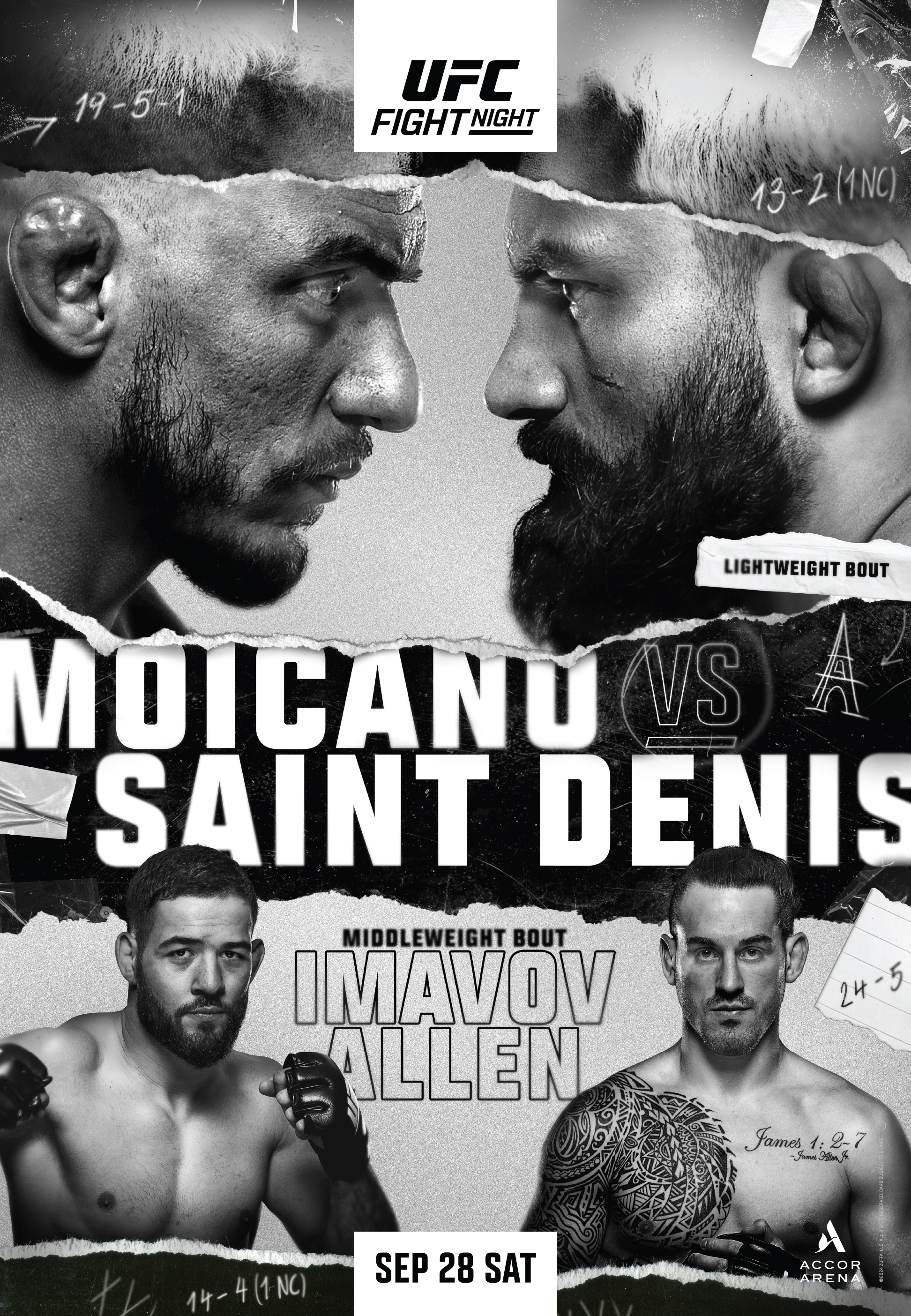 UFC on ESPN+ 101 - Paris - Poster et affiche