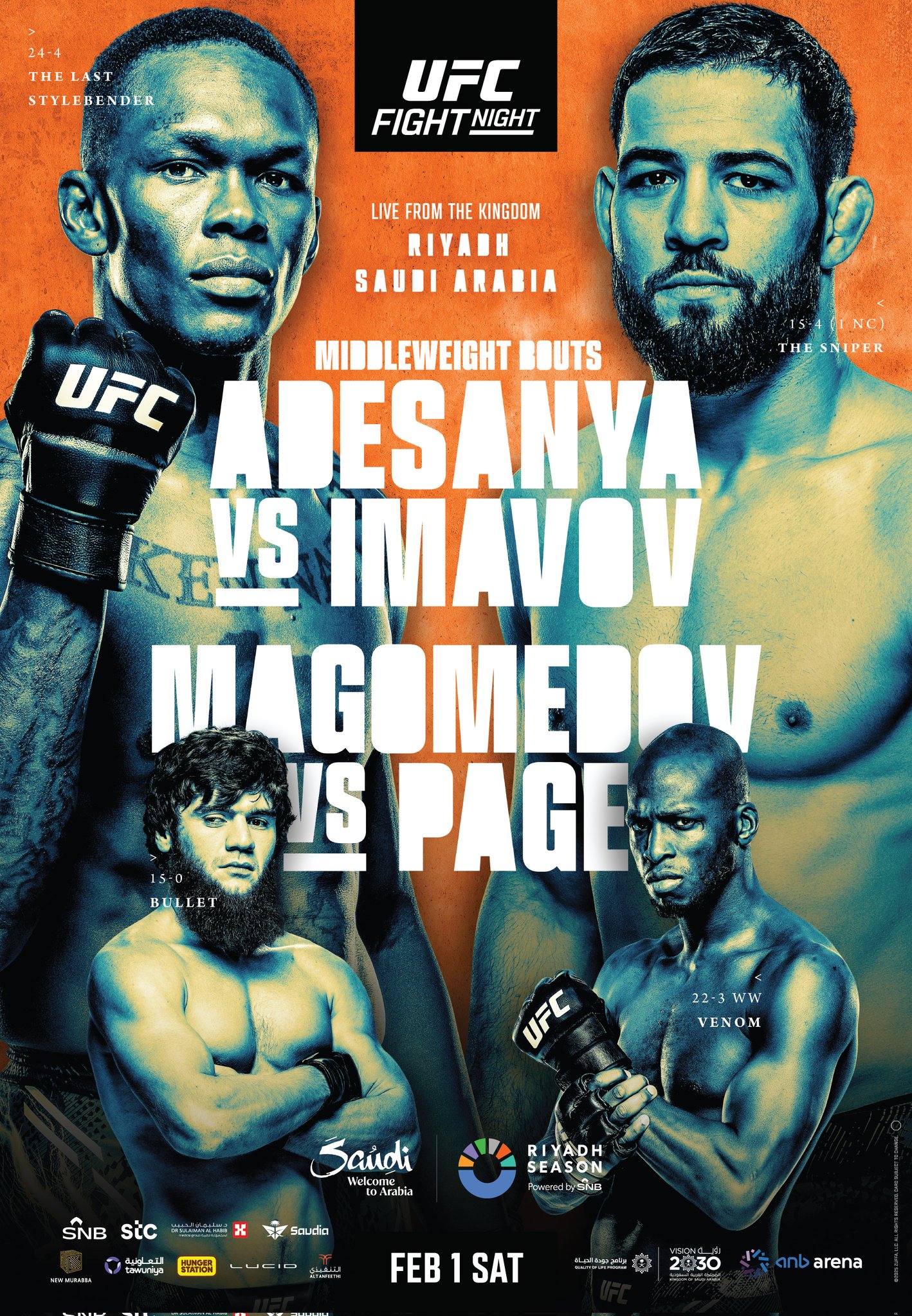 UFC on ESPN+ 108 - Riyadh - Poster et affiche