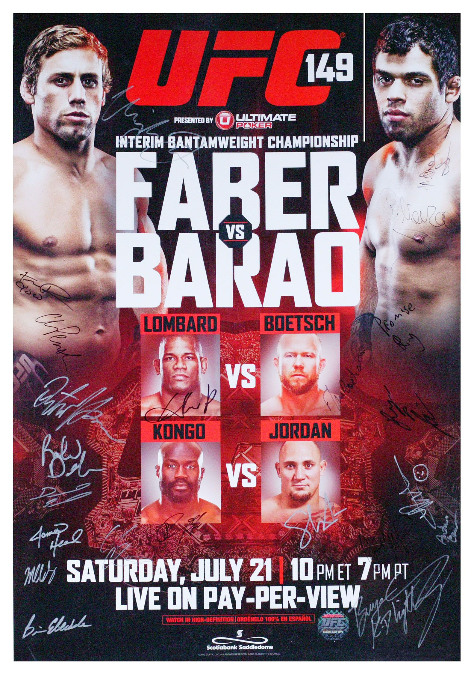 UFC 149 Les posters et les affiches à Calgary UFC Fans