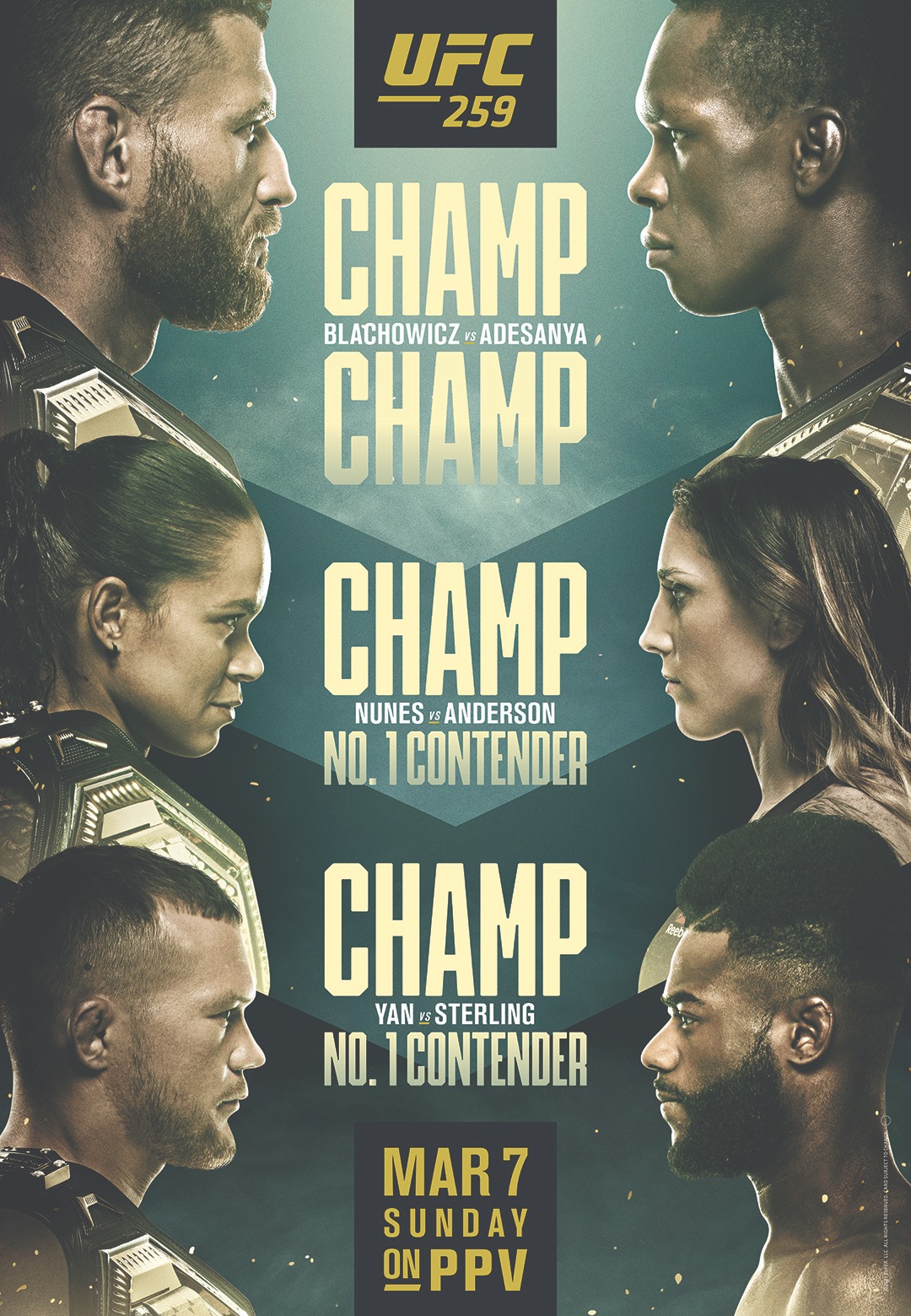 UFC 259 - Las Vegas  - Poster et affiche